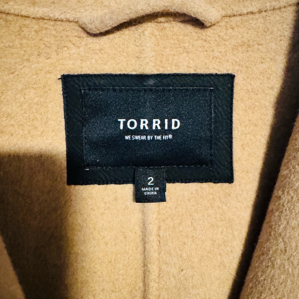 Taupe Woolen Button Front Duster Coat - image 8